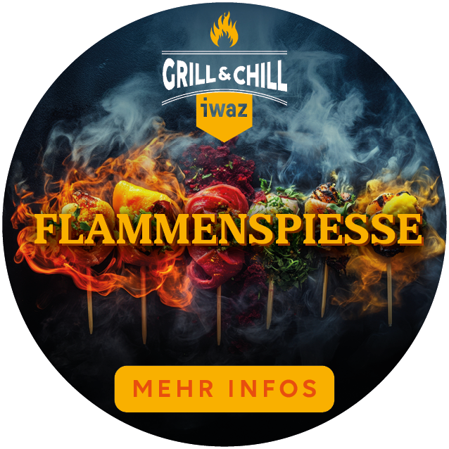 Flammenspiesse im Restaurant iwaz Clubhaus