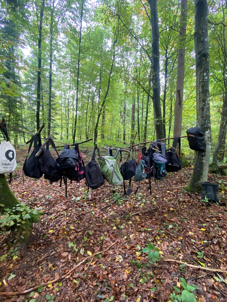 Gepäckablage der iwaz Lernenden